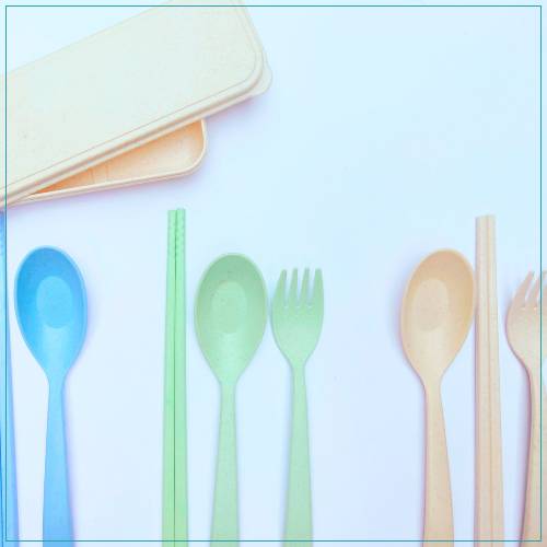planet zero waste products(wheat straw cutlery)